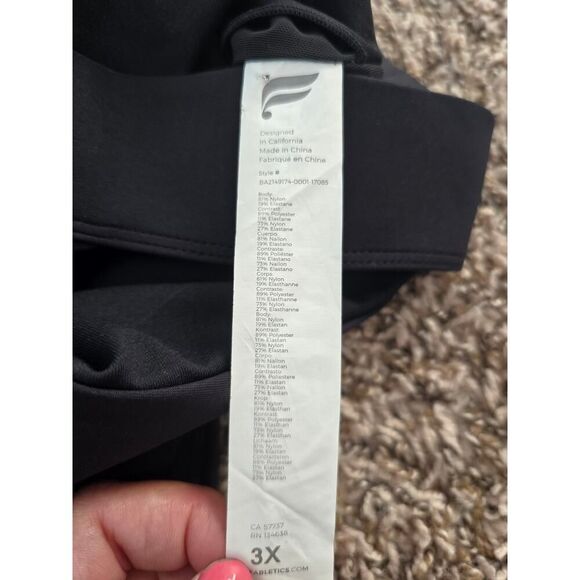Fabletics Black Crossback Longline Sports Bra Size 3X Supportive Preowned - Picture 5 of 7
